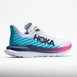 HOKA Mach 5 Women's White/Scuba Blue -Cheap Shoes Store 048542 6