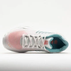 K-Swiss Hypercourt Express 2 Women's Blanc De Blanc/Nile Blue/Desert -Cheap Shoes Store 117153 2